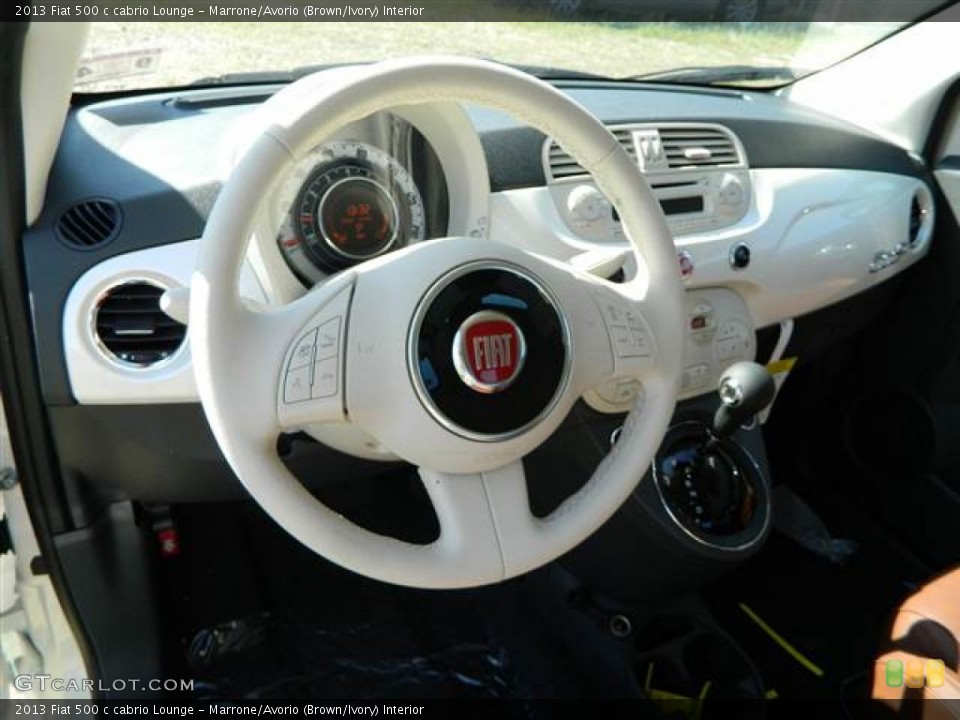 Marrone/Avorio (Brown/Ivory) Interior Dashboard for the 2013 Fiat 500 c cabrio Lounge #73007165