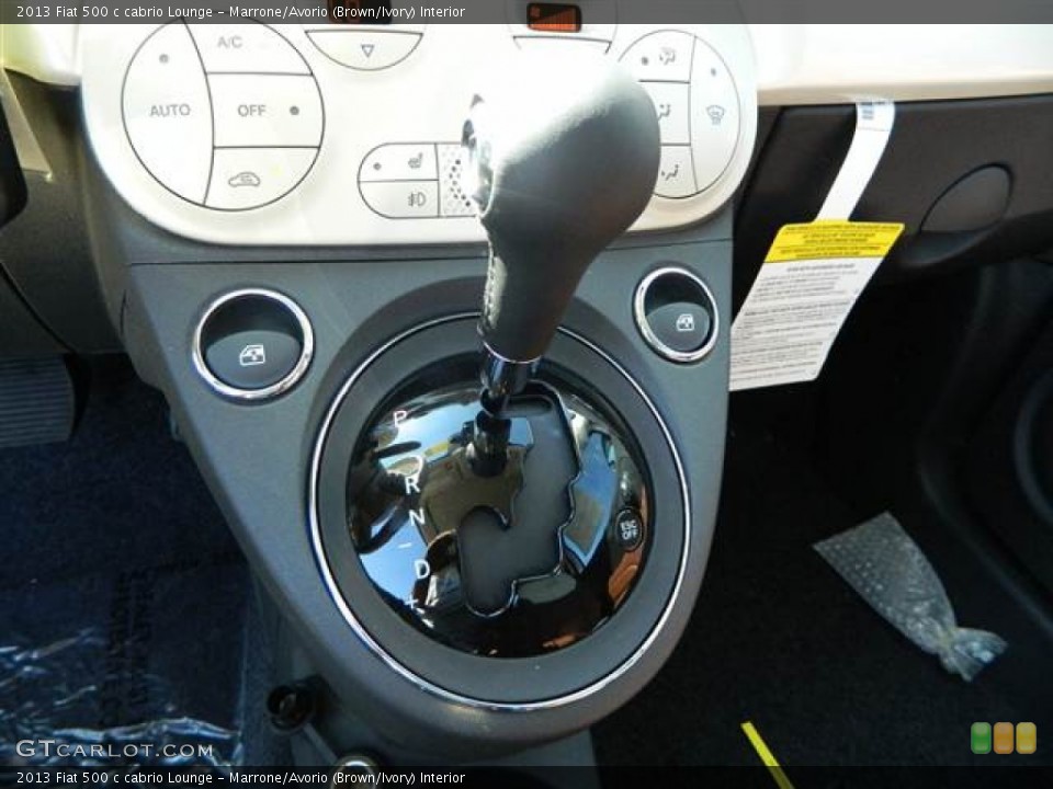Marrone/Avorio (Brown/Ivory) Interior Transmission for the 2013 Fiat 500 c cabrio Lounge #73007185