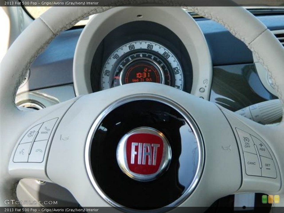 Grigio/Avorio (Gray/Ivory) Interior Controls for the 2013 Fiat 500 Pop #73007986