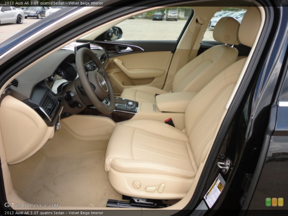 Velvet Beige Interior Prime Interior for the 2013 Audi A6 3.0T quattro Sedan #73008934