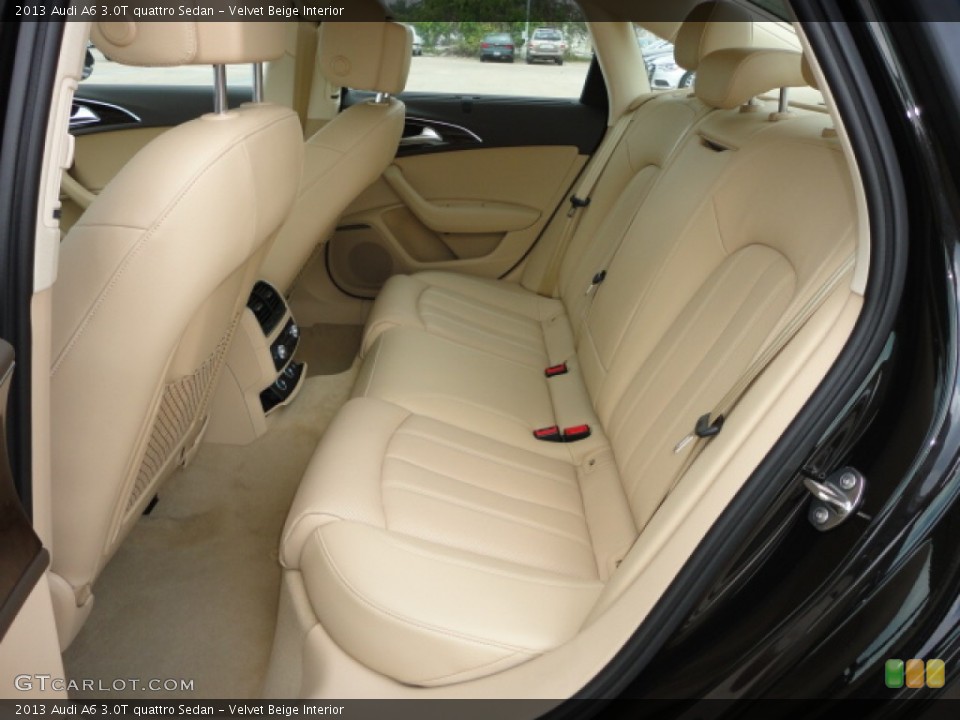 Velvet Beige Interior Rear Seat for the 2013 Audi A6 3.0T quattro Sedan #73008984