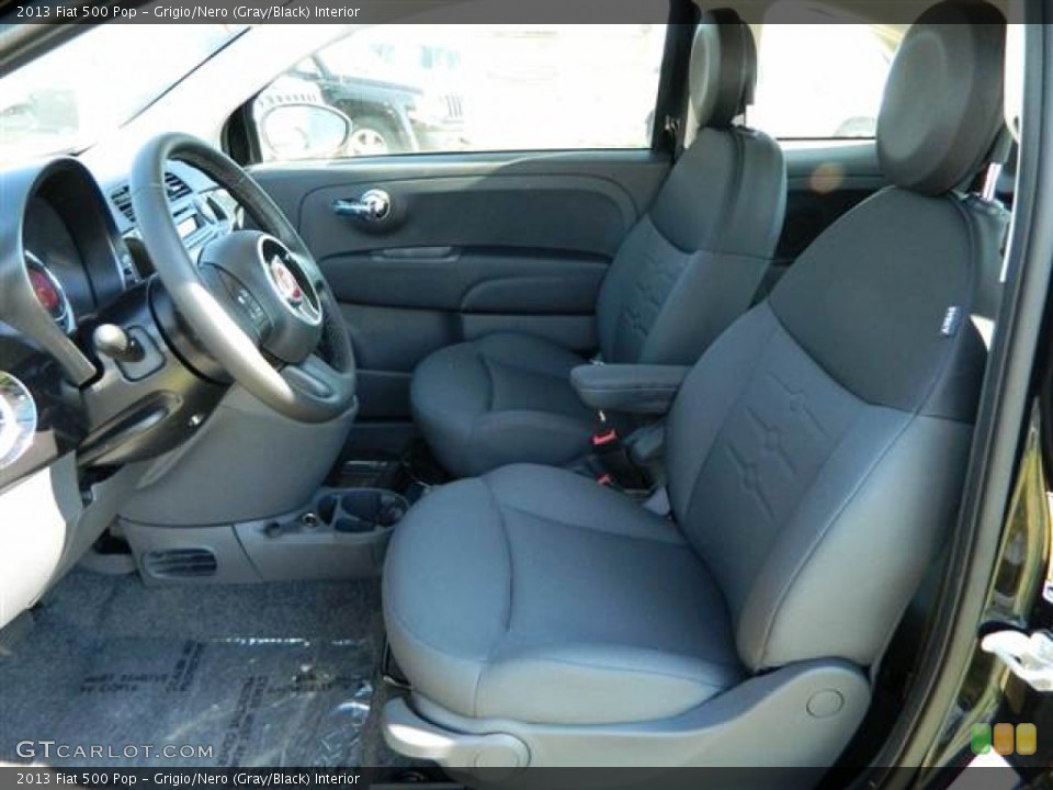 Grigio/Nero (Gray/Black) Interior Front Seat for the 2013 Fiat 500 Pop #73009540