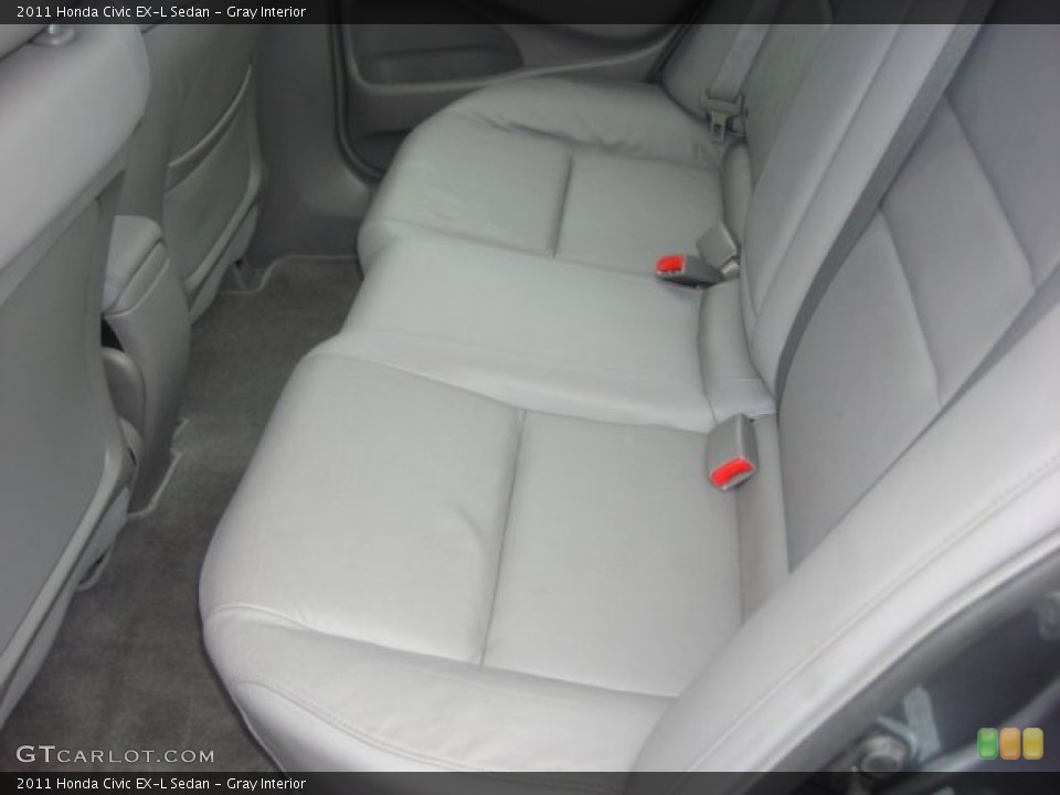 Gray Interior Rear Seat for the 2011 Honda Civic EX-L Sedan #73009915