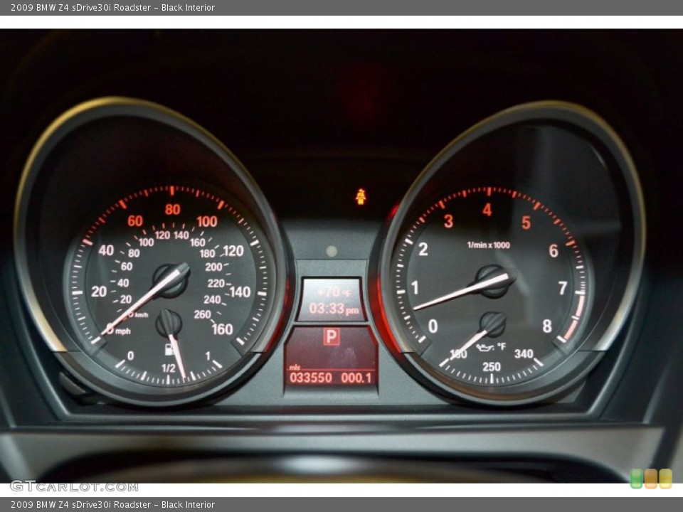 Black Interior Gauges for the 2009 BMW Z4 sDrive30i Roadster #73010098