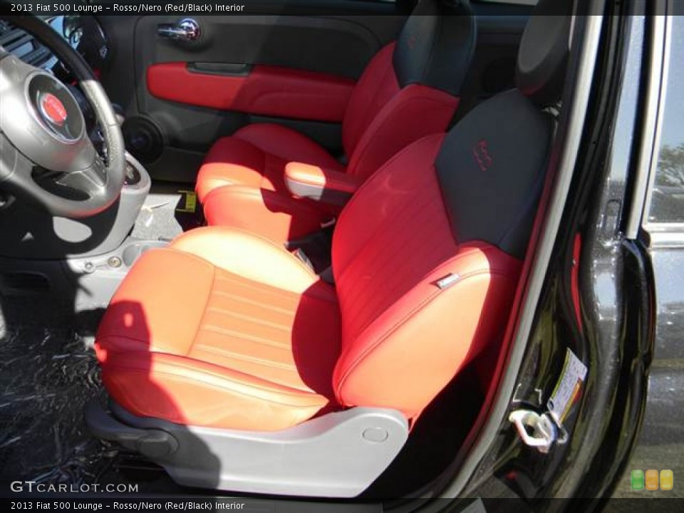 Rosso/Nero (Red/Black) 2013 Fiat 500 Interiors