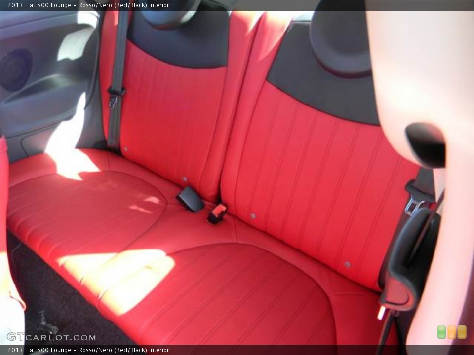 Rosso/Nero (Red/Black) Interior Rear Seat for the 2013 Fiat 500 Lounge #73010242