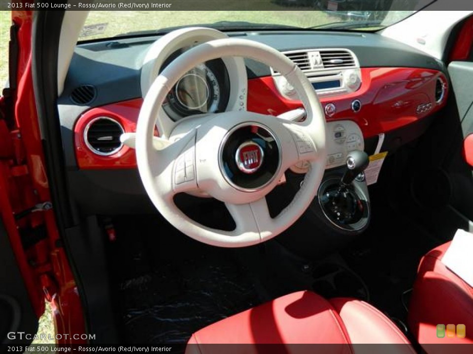 Rosso/Avorio (Red/Ivory) Interior Prime Interior for the 2013 Fiat 500 Lounge #73010428