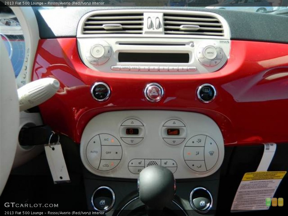 Rosso/Avorio (Red/Ivory) Interior Controls for the 2013 Fiat 500 Lounge #73010471