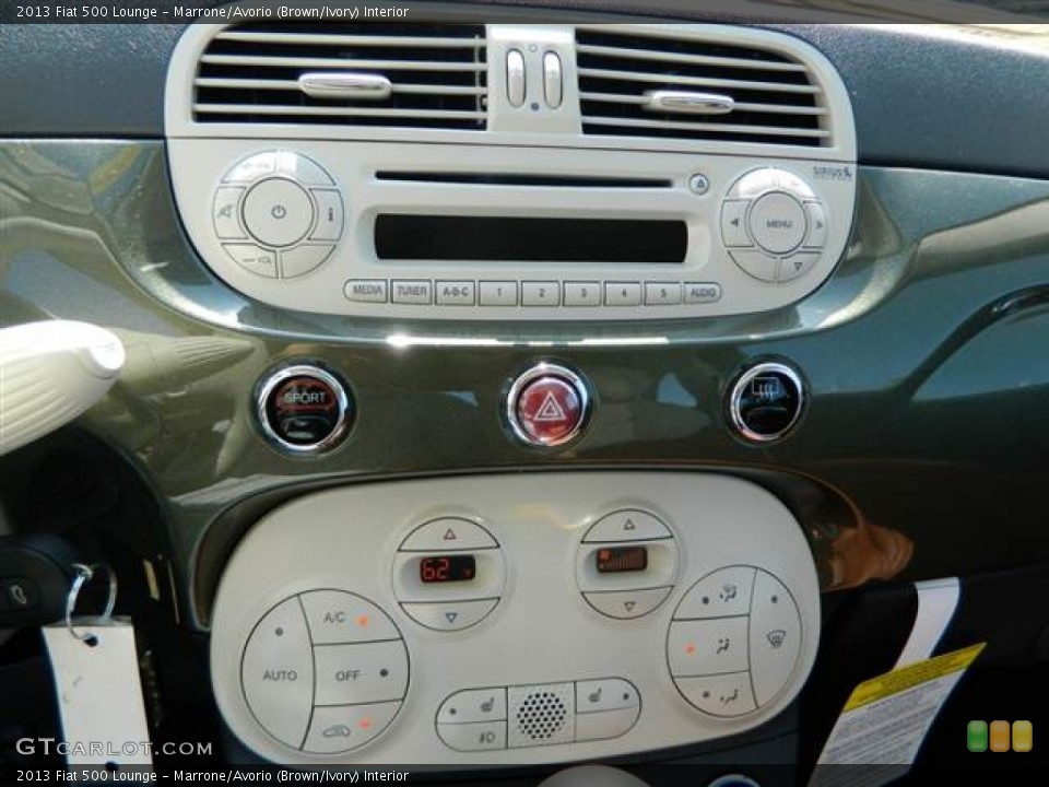 Marrone/Avorio (Brown/Ivory) Interior Controls for the 2013 Fiat 500 Lounge #73010657