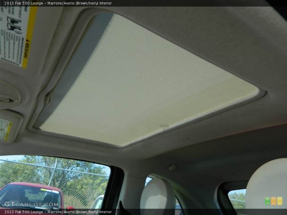 Marrone/Avorio (Brown/Ivory) Interior Sunroof for the 2013 Fiat 500 Lounge #73010680