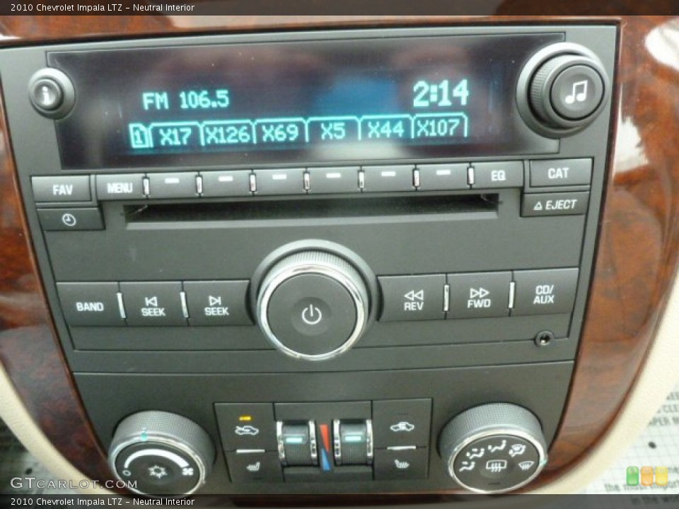Neutral Interior Controls for the 2010 Chevrolet Impala LTZ #73010815