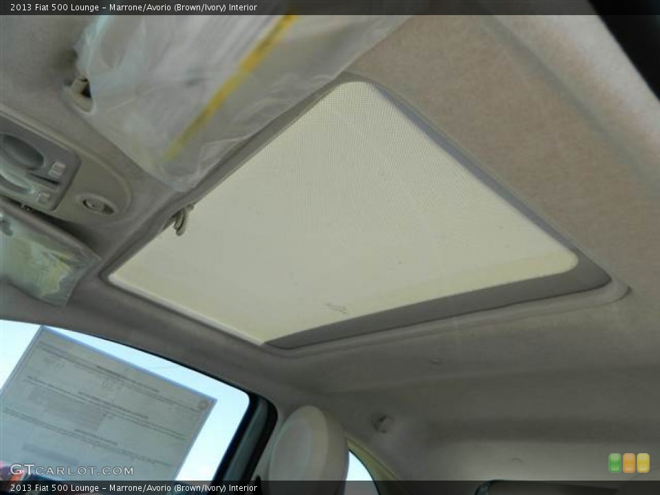 Marrone/Avorio (Brown/Ivory) Interior Sunroof for the 2013 Fiat 500 Lounge #73011032