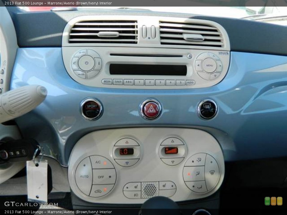 Marrone/Avorio (Brown/Ivory) Interior Controls for the 2013 Fiat 500 Lounge #73011076