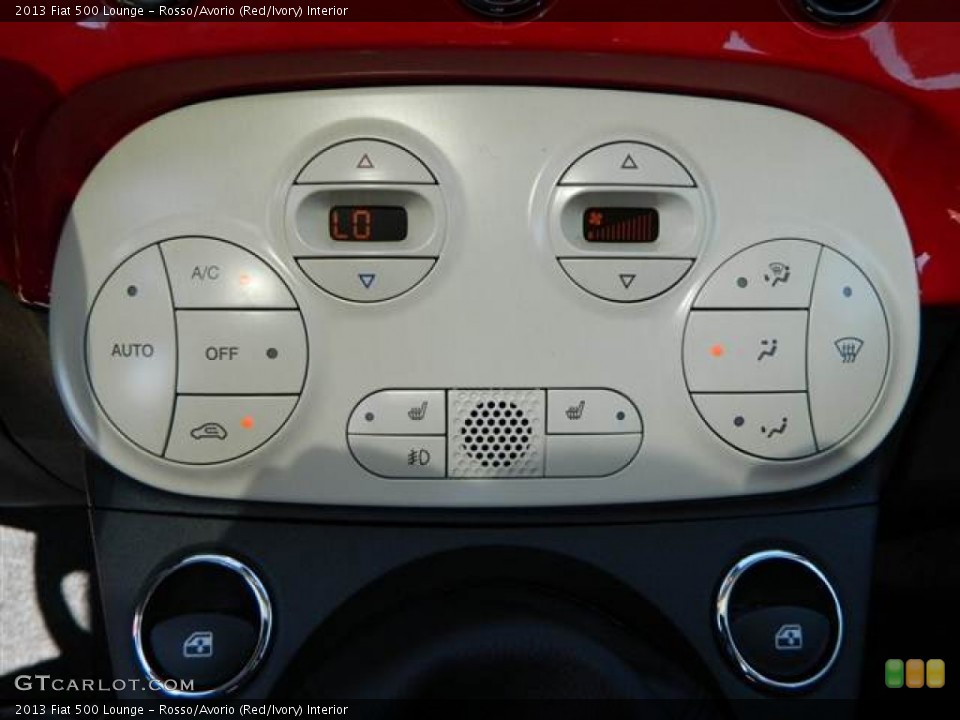 Rosso/Avorio (Red/Ivory) Interior Controls for the 2013 Fiat 500 Lounge #73011274