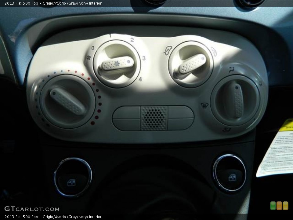 Grigio/Avorio (Gray/Ivory) Interior Controls for the 2013 Fiat 500 Pop #73012651