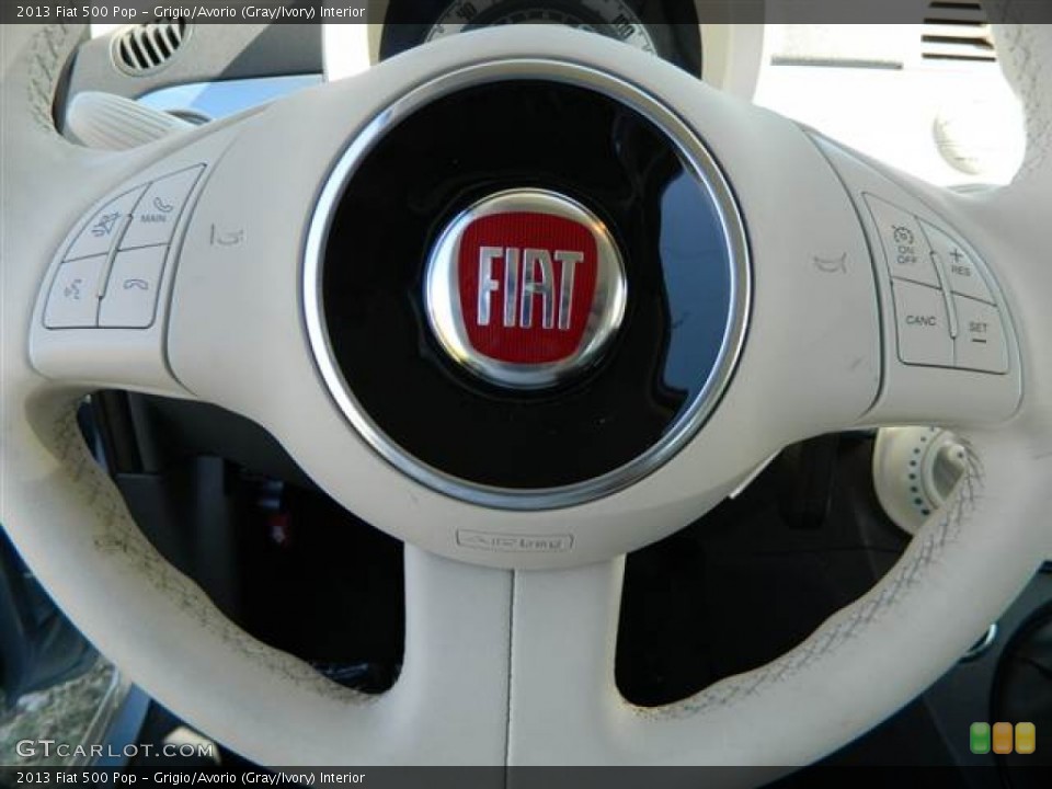 Grigio/Avorio (Gray/Ivory) Interior Controls for the 2013 Fiat 500 Pop #73012693