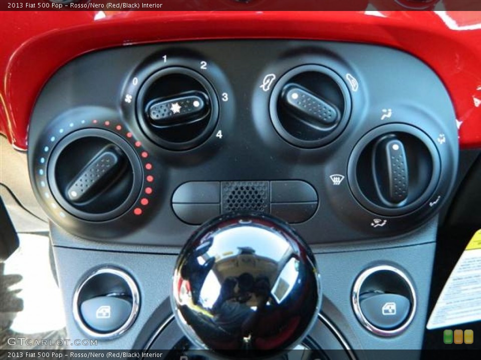 Rosso/Nero (Red/Black) Interior Controls for the 2013 Fiat 500 Pop #73012921