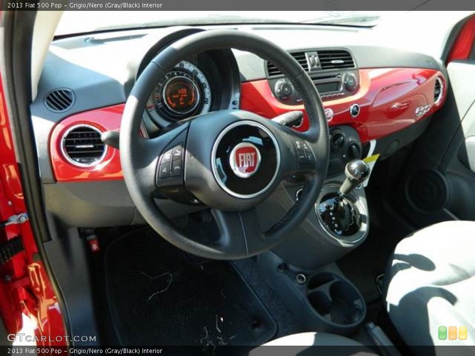 Grigio/Nero (Gray/Black) Interior Dashboard for the 2013 Fiat 500 Pop #73013101