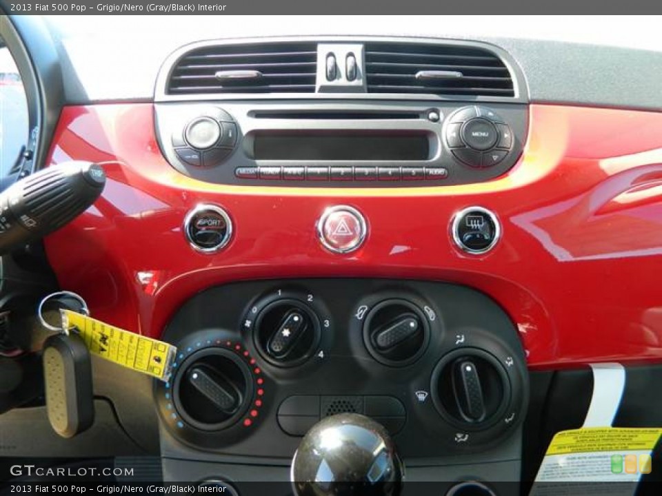 Grigio/Nero (Gray/Black) Interior Controls for the 2013 Fiat 500 Pop #73013146