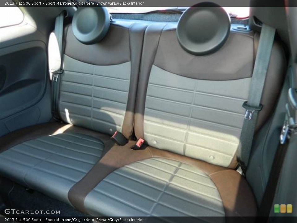 Sport Marrone/Grigio/Nero (Brown/Gray/Black) Interior Rear Seat for the 2013 Fiat 500 Sport #73013299