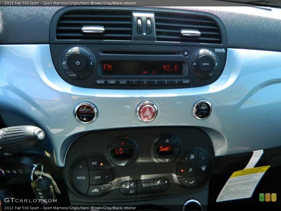 Sport Marrone/Grigio/Nero (Brown/Gray/Black) Interior Controls for the 2013 Fiat 500 Sport #73013344