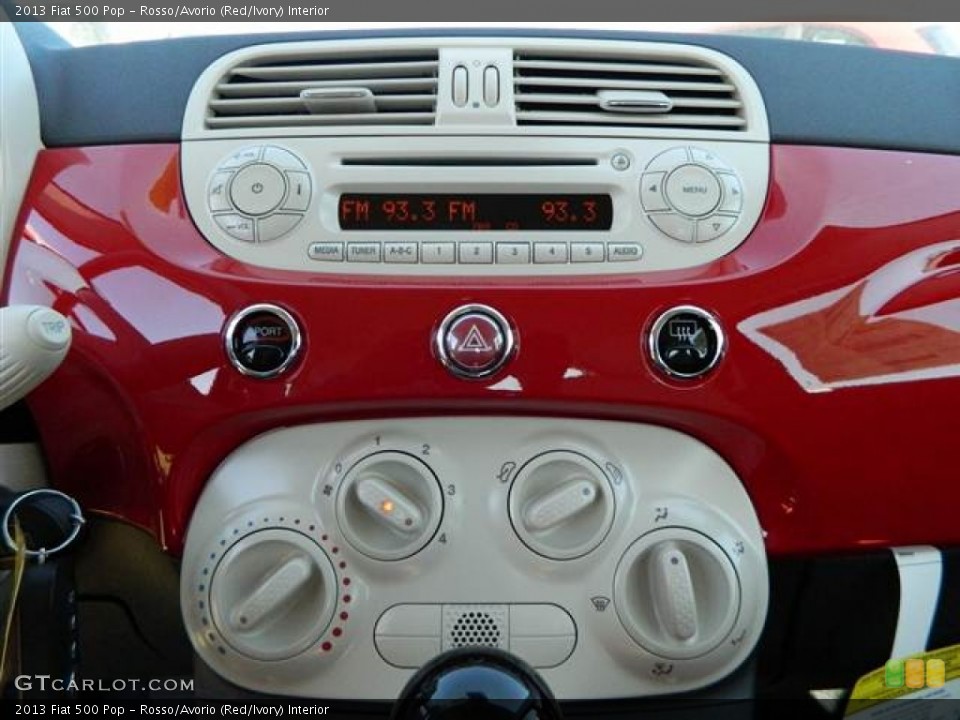 Rosso/Avorio (Red/Ivory) Interior Controls for the 2013 Fiat 500 Pop #73013749
