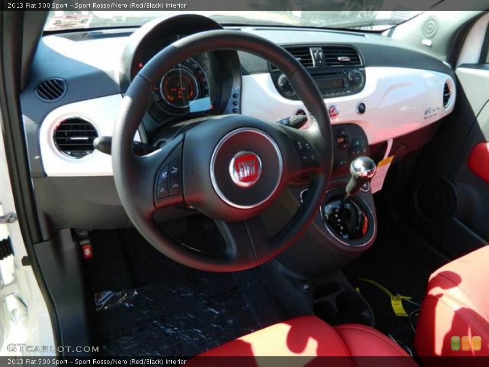 Sport Rosso/Nero (Red/Black) Interior Prime Interior for the 2013 Fiat 500 Sport #73014112