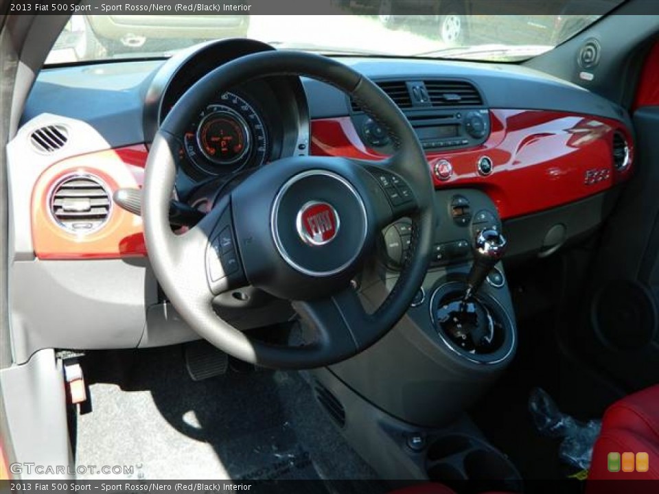 Sport Rosso/Nero (Red/Black) Interior Dashboard for the 2013 Fiat 500 Sport #73014312
