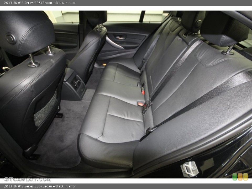 Black Interior Rear Seat for the 2013 BMW 3 Series 335i Sedan #73014667