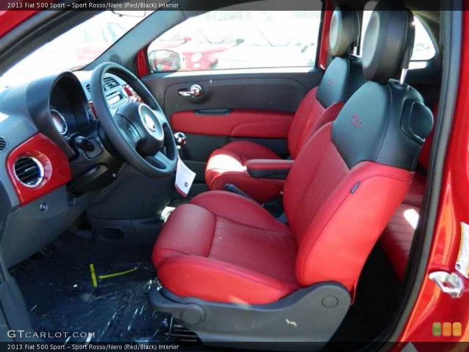 Sport Rosso/Nero (Red/Black) Interior Front Seat for the 2013 Fiat 500 Sport #73015299