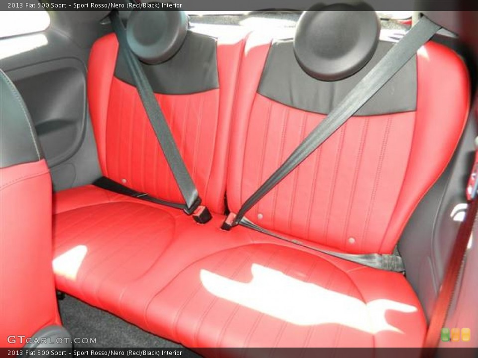 Sport Rosso/Nero (Red/Black) Interior Rear Seat for the 2013 Fiat 500 Sport #73015342