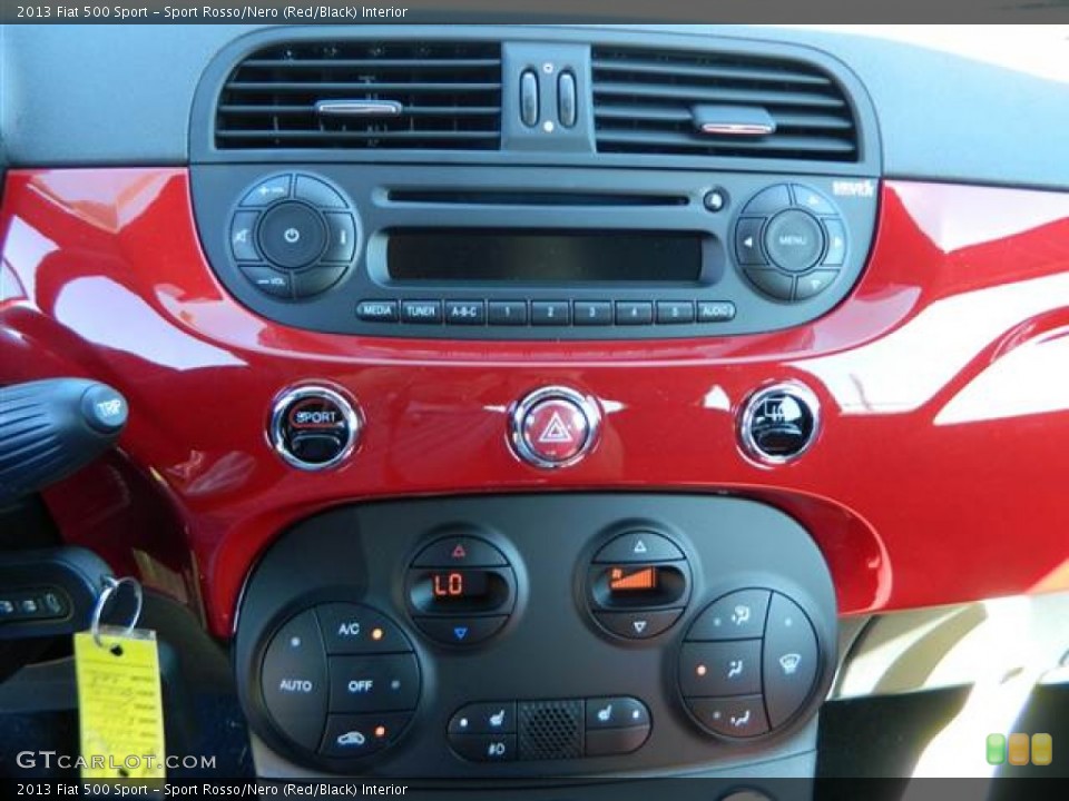Sport Rosso/Nero (Red/Black) Interior Controls for the 2013 Fiat 500 Sport #73015362