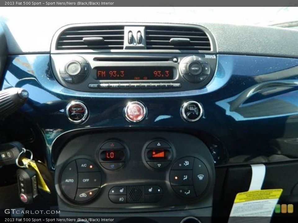Sport Nero/Nero (Black/Black) Interior Controls for the 2013 Fiat 500 Sport #73015603