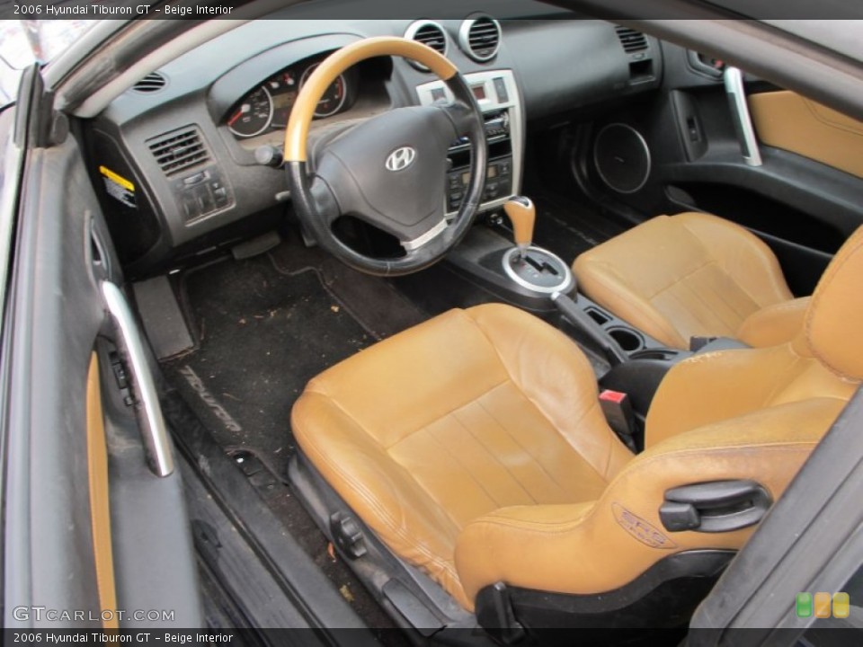 Beige 2006 Hyundai Tiburon Interiors