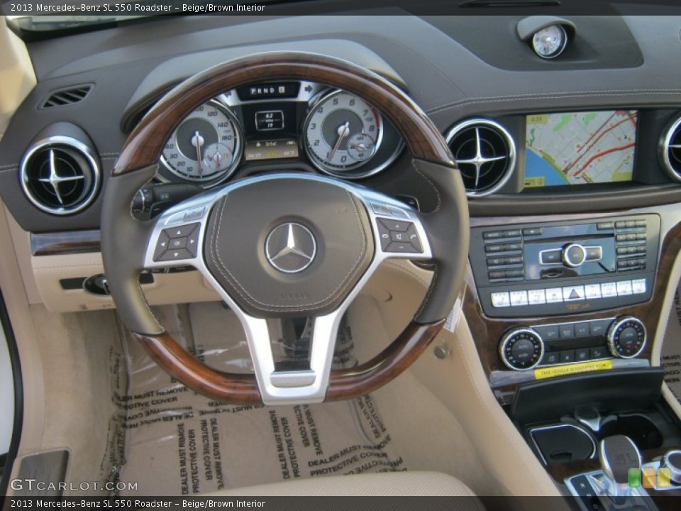 Beige/Brown Interior Steering Wheel for the 2013 Mercedes-Benz SL 550 Roadster #73016686