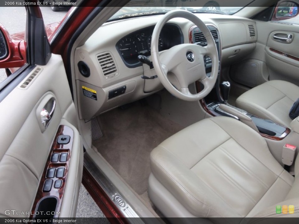 Beige Interior Prime Interior for the 2006 Kia Optima EX V6 #73016781