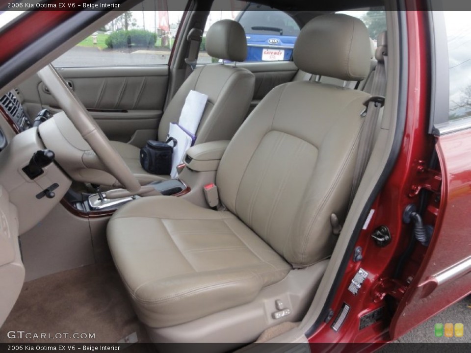 Beige Interior Front Seat for the 2006 Kia Optima EX V6 #73016826