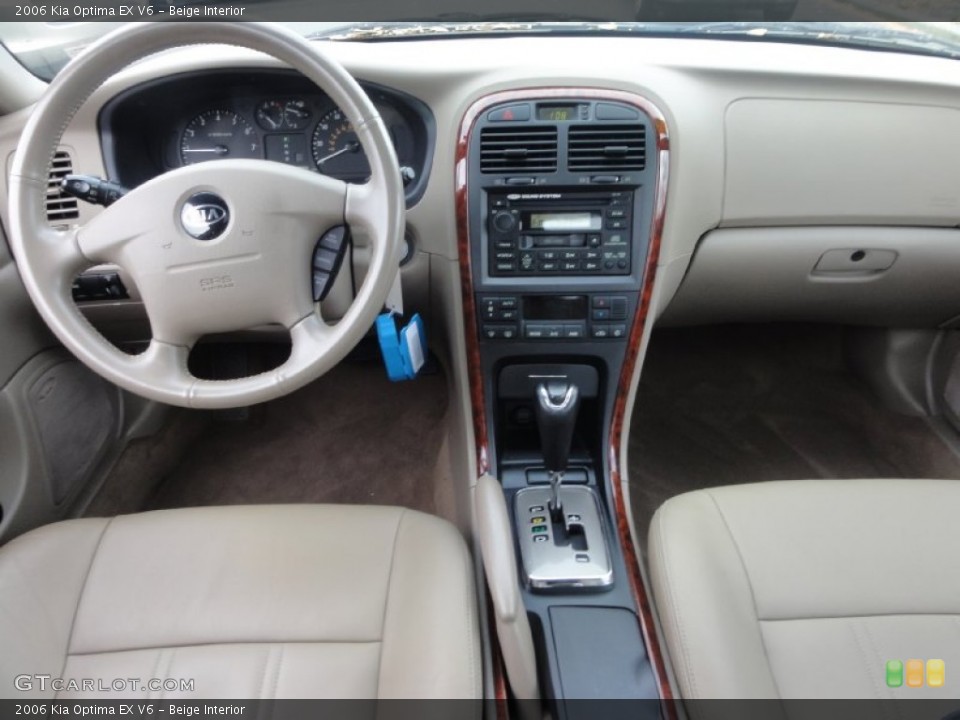 Beige Interior Dashboard for the 2006 Kia Optima EX V6 #73016997