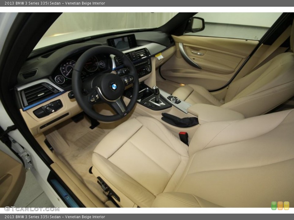 Venetian Beige Interior Prime Interior for the 2013 BMW 3 Series 335i Sedan #73017150