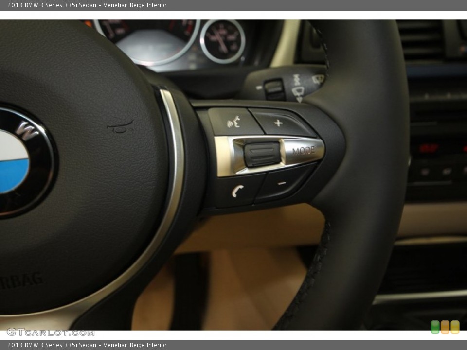 Venetian Beige Interior Controls for the 2013 BMW 3 Series 335i Sedan #73017388