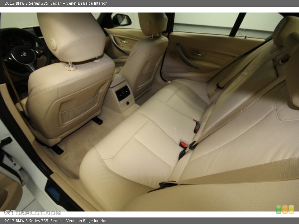 Venetian Beige Interior Rear Seat for the 2013 BMW 3 Series 335i Sedan #73017430