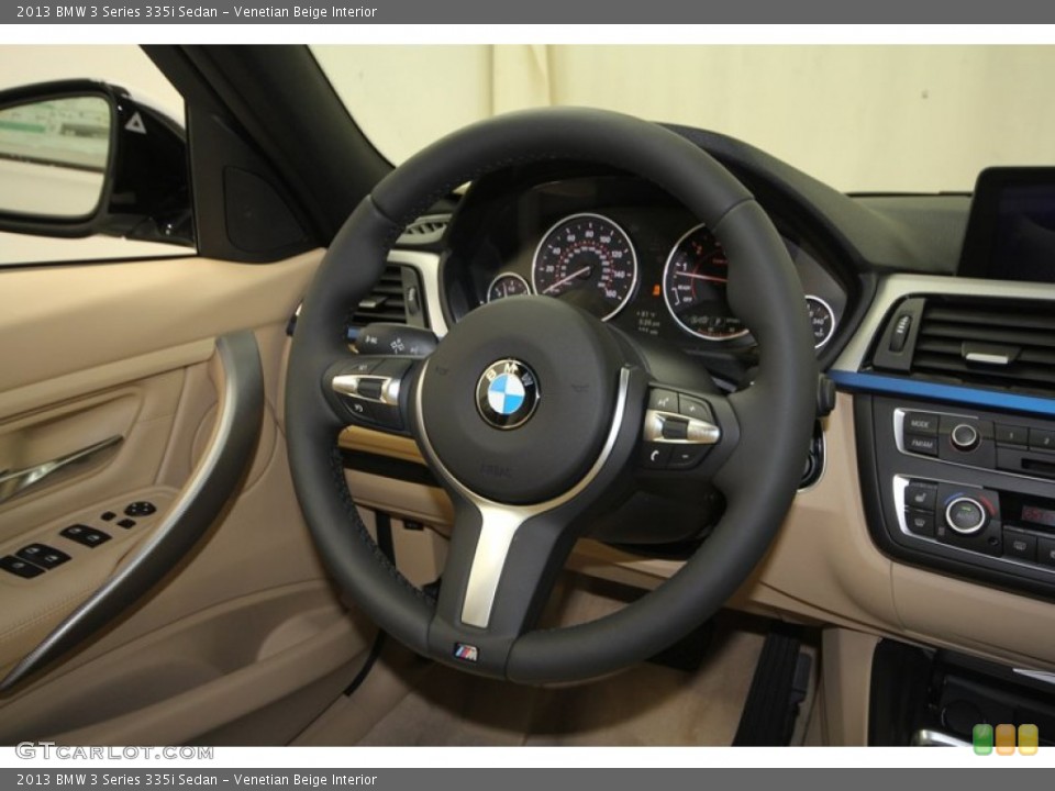 Venetian Beige Interior Steering Wheel for the 2013 BMW 3 Series 335i Sedan #73017478