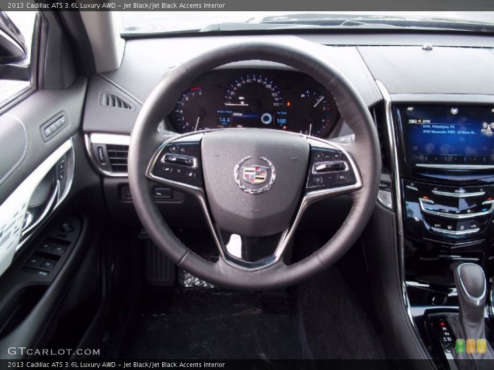 Jet Black/Jet Black Accents Interior Steering Wheel for the 2013 Cadillac ATS 3.6L Luxury AWD #73018063