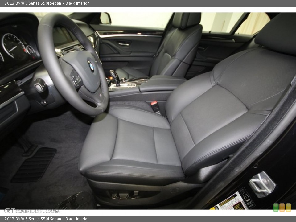 Black Interior Front Seat for the 2013 BMW 5 Series 550i Sedan #73018267