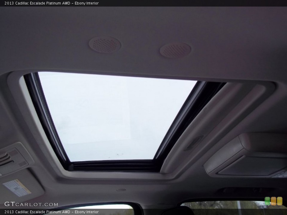 Ebony Interior Sunroof for the 2013 Cadillac Escalade Platinum AWD #73018366