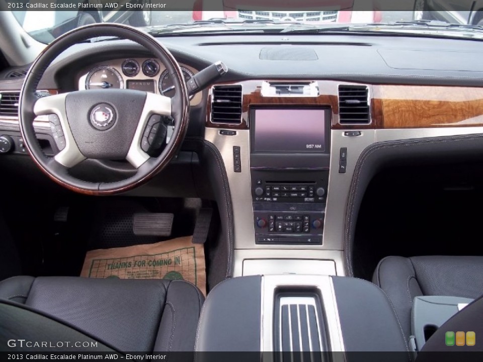 Ebony Interior Dashboard for the 2013 Cadillac Escalade Platinum AWD #73018444