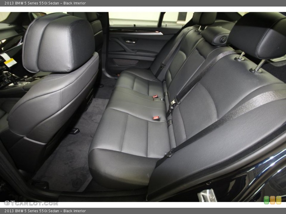 Black Interior Rear Seat for the 2013 BMW 5 Series 550i Sedan #73018474