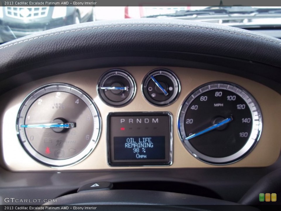 Ebony Interior Gauges for the 2013 Cadillac Escalade Platinum AWD #73018558