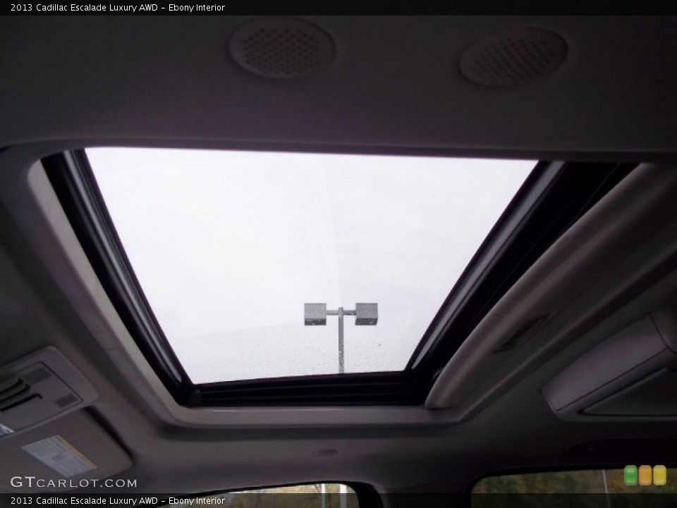 Ebony Interior Sunroof for the 2013 Cadillac Escalade Luxury AWD #73018792