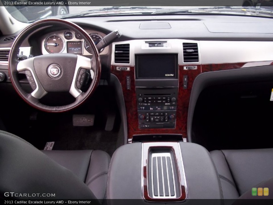 Ebony Interior Dashboard for the 2013 Cadillac Escalade Luxury AWD #73018855